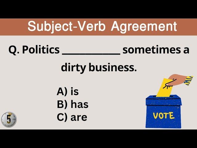 Subject verb agreement quiz l Can you pass this grammar quiz? 