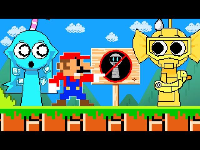 Mario But Sprunki Robot Are Banned in SMB | MAPIX Mario Run