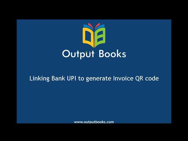 UPI QR Code in Output Books Invoice