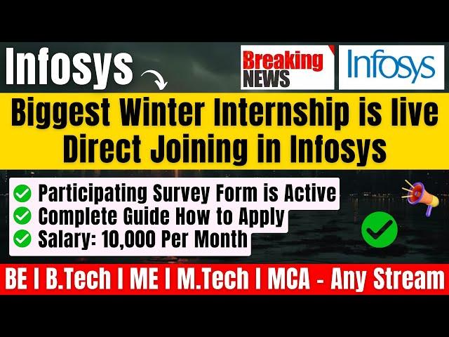 Finally Infosys Wintership 2025 is Announced: Direct Joining As System Engineer Role Complete Guide