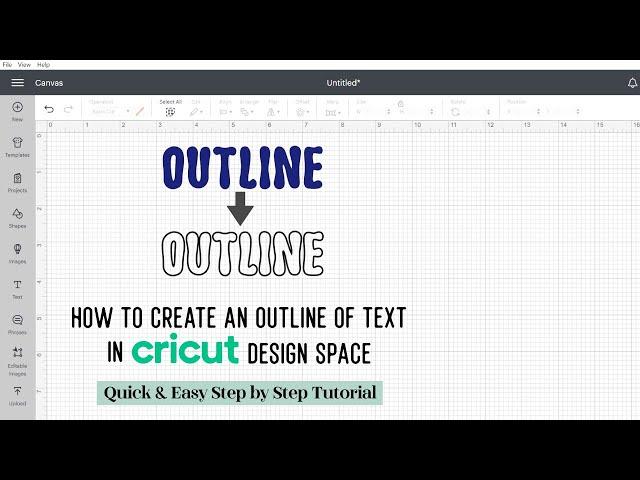 How To Create An Outline Of Text In Cricut Design Space Using Any Font