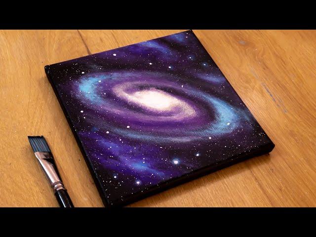 How To Draw a Galaxy | Easy Galaxy Acrylic Painting Tutorial for Beginners