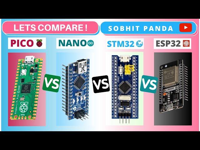 RaspberryPi PICO vs Arduino NANO vs STM32 Blue Pill vs ESP32 vs STM32 Black Pill | Comparison