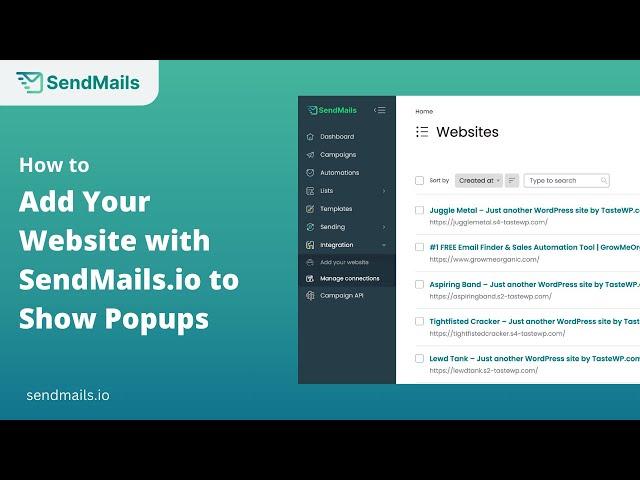 How to connect your website with SendMails.io?