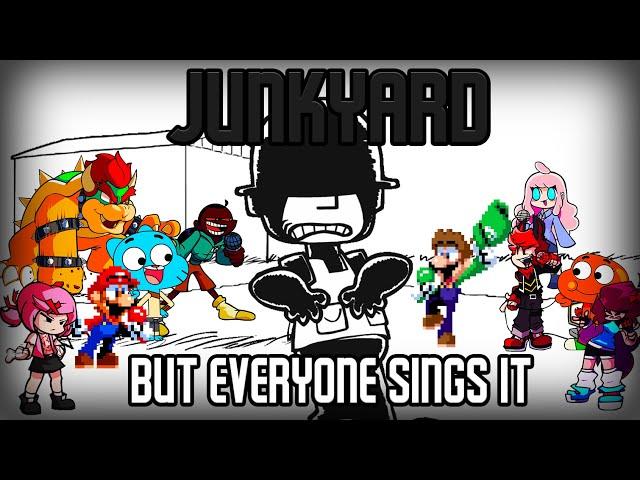 JUNKYARD but Every Turn a Different Character Sings it (FNF BETADCIU)