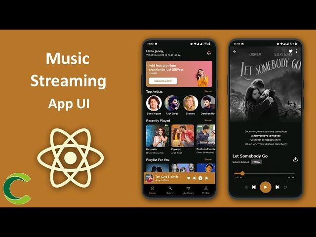 Music Streaming App UI in React Native