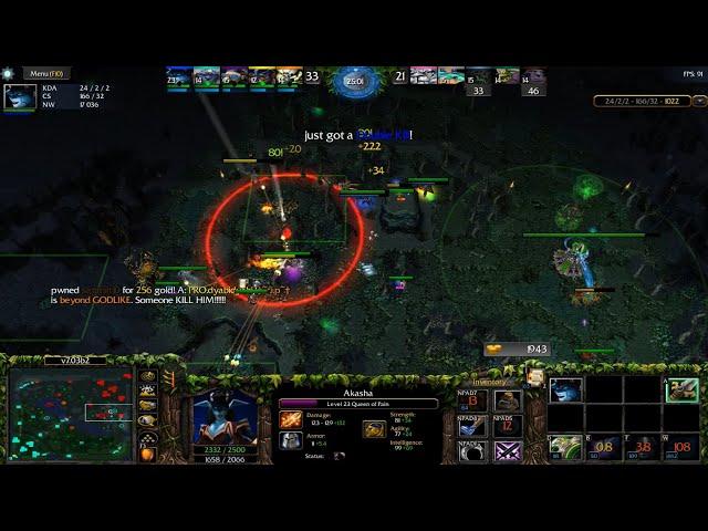 DOTA 1 Queen Of Pain Akasha Beyond GODLIKE #22