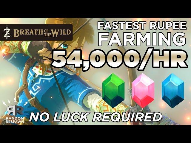 Zelda: Breath of the Wild -  FASTEST RUPEE FARMING (54,000/HR - NO LUCK)