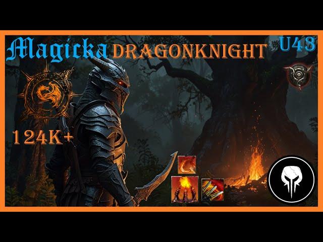 ESO Magicka Dragonknight 124k+ DPS Build, Update 43, PS 5 EU