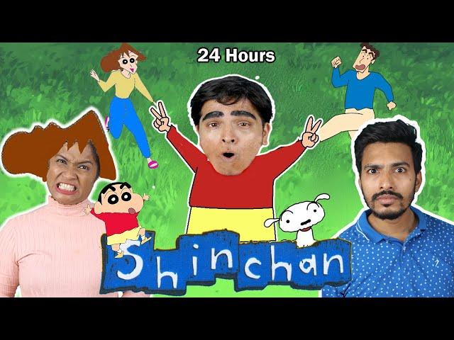 Living Like SHINCHAN For 24 Hours | Hungry Birds X Shinchan