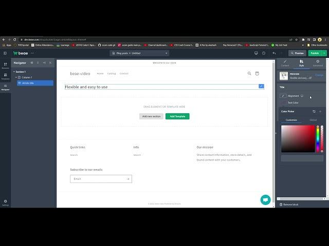 Post Title Feature On The Beae Flexible Landing Page Builder | Shopify Tutorial For Beginners
