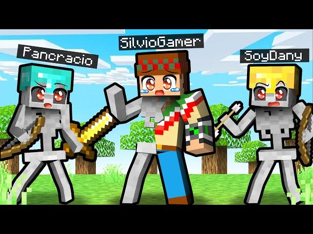 ¡PASO Minecraft PERO los ESQUELETOS me AYUDAN!  SILVIOGAMER MINECRAFT PERO