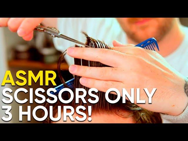 ASMR BARBER  Scissors Only - 3 Hours!