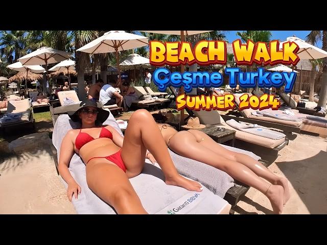  ÇEŞME Beach Bikini Walk | IZMIR, TÜRKİYE | 2024 [4k]