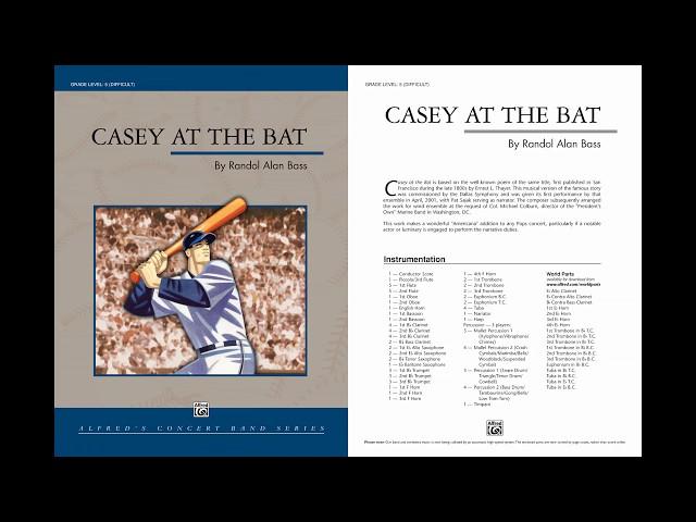 Casey at the Bat, by Randol Alan Bass – Score & Sound