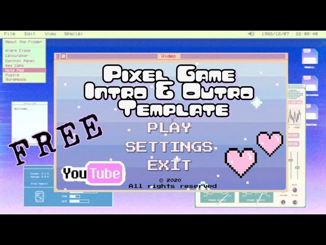 Pixel Game Cute Intro & Outro Template | NO Text #2