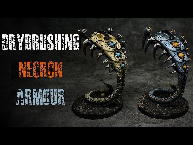 How To Drybrush Necron Armour Two Ways Cool Steel & Warm Bone - Canoptek Wraiths