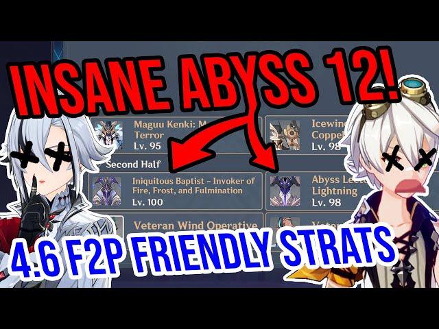 4.6 Abyss 12 is INSANE! Best 4 Teams, Tips, & Speedrun! Genshin Impact