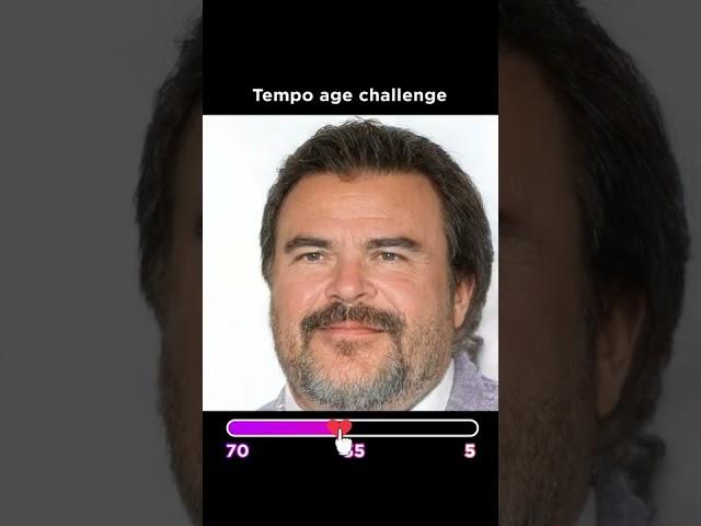 Tempo Age Challenge of Jack Black #tempoapp #shorts