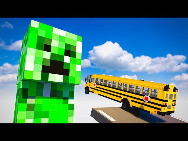 Cars vs Minecraft Creeper | Teardown