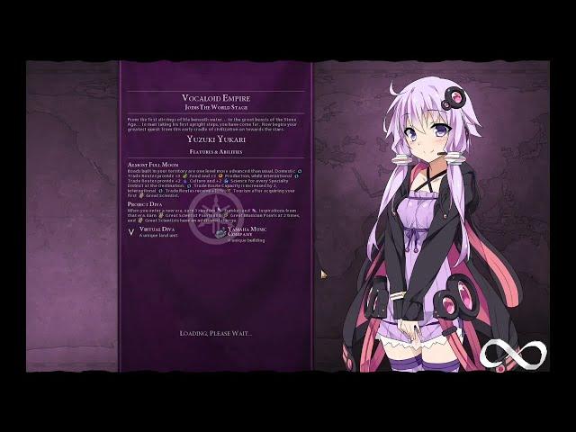 Sid Meier's Civilization VI, Yuzuki Yukari of the Vocaloid Empire Playthrough (mod)