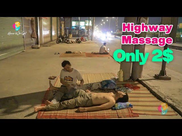 ASMR $2 Vietnam Street Massage - Relaxation beside the Highway - HWG