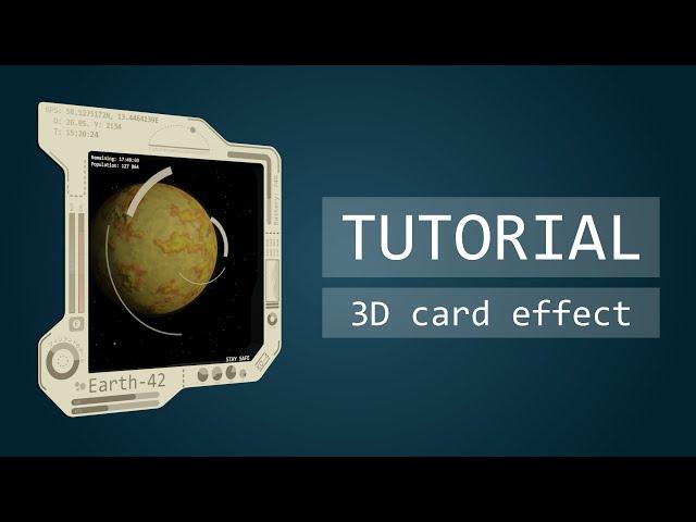 Blender 3D card effect - simplified tutorial