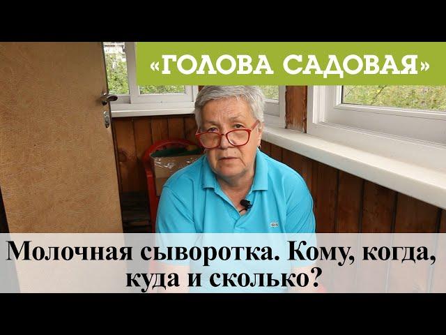 Голова садовая - Молочная сыворотка. Кому, когда, куда и сколько?