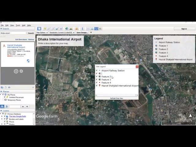 How to save image and print from google earth