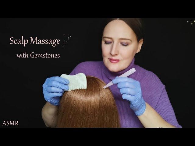 ASMR Super Tingly Scalp Massage with Gemstone Tools (Whispered)