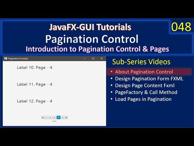 Pagination Control | Part 1 - Introduction | JavaFx GUI Tutorial #48