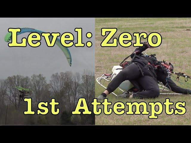 First Time PPG Flyers: Faceplants Turtles Fumbles Butt Landings Bonks Paramotor Crash Landings