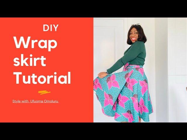 How to make wrap skirt with pockets|easy method #how#easytutorial#sew#flare