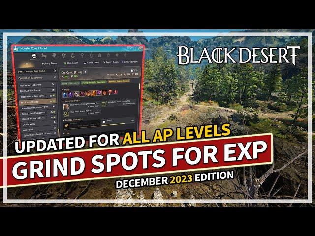 Best Grind Spots for Leveling & EXP - All AP Levels 2023 Update | Black Desert