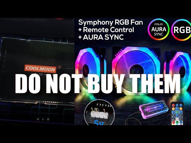 Don´t buy CoolMoon Fans, Fan Aura SYNC 120mm RGB Remote Control For Computers Case PC