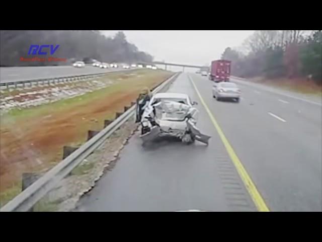 Car Driver Brake Checks A Semi And Pays The Price