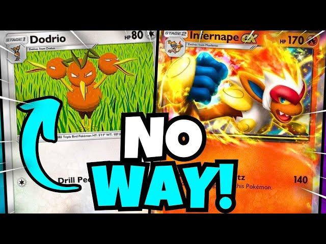 NO WAY THIS WORKED! - Dodrio Infernape Aggro Deck Is CRAZY FAST!!! Pokemon TCG Pocket