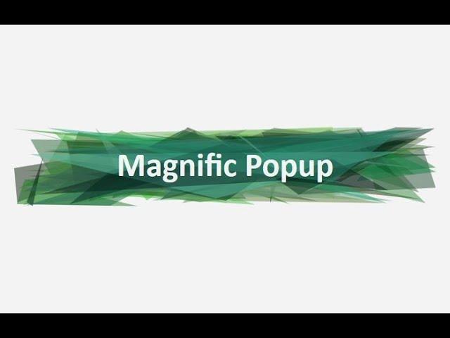 How to use Magnific Popup LightBox jQuery plugin in HTML template