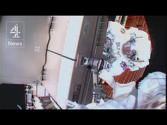 Tim Peake: British astronaut takes first spacewalk