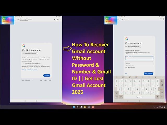 How To Recover Gmail Account Without Password & Number & Gmail ID || Get Lost Gmail Account  2025