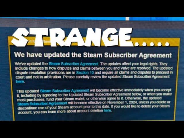 A Video about the Steam subscriber agreement