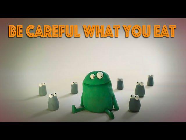 BE CAREFUL WHAT YOU EAT! - STOP MOTION ANIMATION #animation #waaber