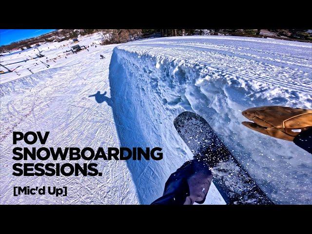 POV: FUN DAY Snowboarding BUCK HILLS Park! [Mic'd up]