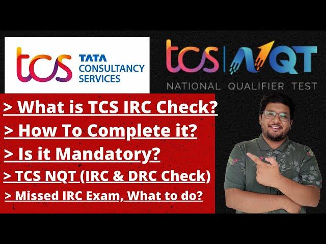 What  is TCS NQT IRC Check ? How To Do it? | Is It Mandatory ? 