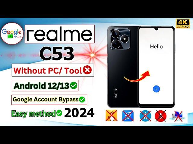 Finally Without Pc  2024 | Realme C53 FRP Bypass Android 13 Realme C51(Rmx3760)Forgot Screen Lock?