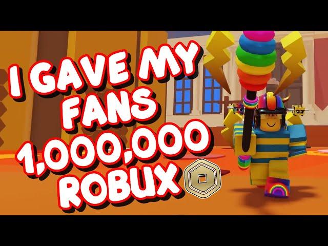 I GAVE MY FANS 1,000,000 ROBUX LAST YEAR - [NEW FREE UGC]