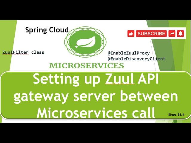 Step 28.4 : Setting up Netflix Zuul API gateway server between Microservices call.