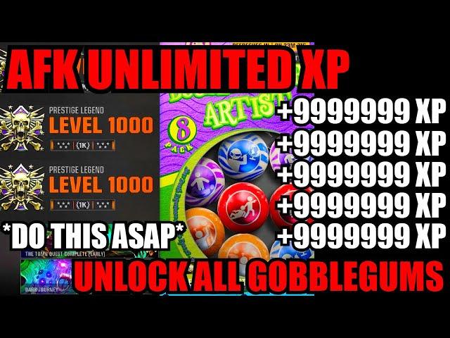 *DO THIS ASAP* AFK LEVEL 1000! NEW UNLIMITED XP GLITCH/GOBBLEGUMS! BO6 GLITCHES! BO6 ZOMBIES GLITCH!