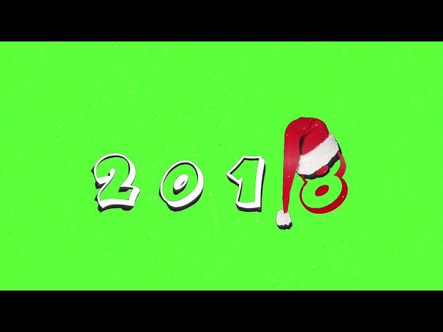 Green Screen Merry Christmas & Happy New Year 2018 footage - HD 2017 FREE