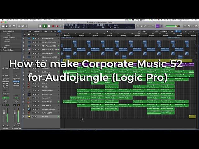 How to make Corporate Music 52 for Audiojungle (Logic Pro)